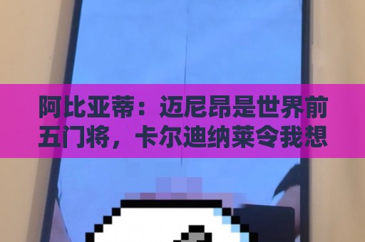 阿比亚蒂：迈尼昂是世界前五门将，卡尔迪纳莱令我想起贝卢斯科尼